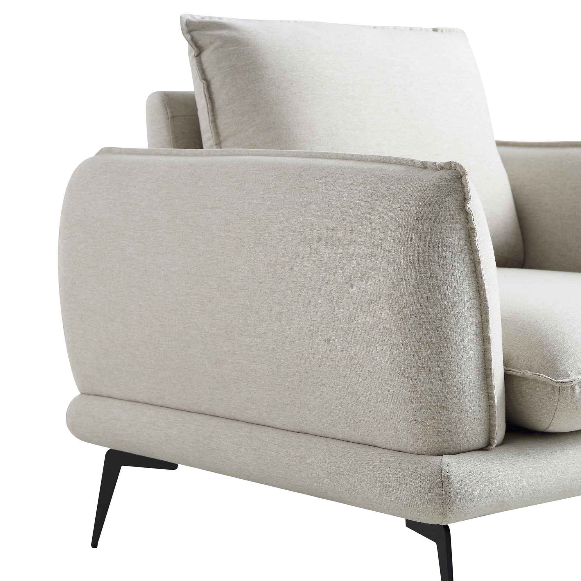 Oatmeal Fabric Armchair