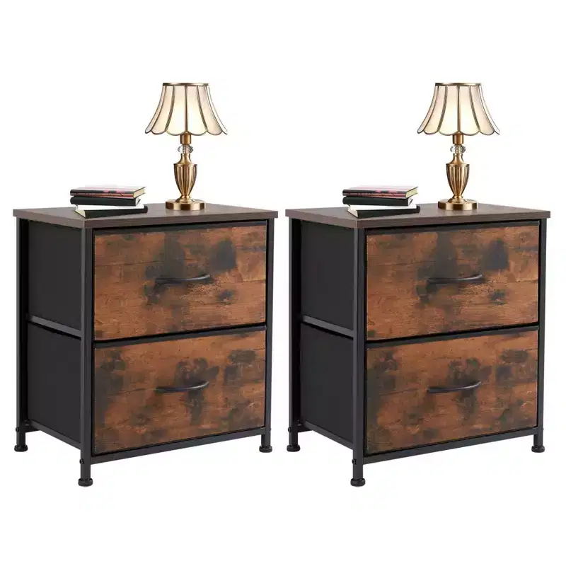 Metal Frame Dresser with Wood Top