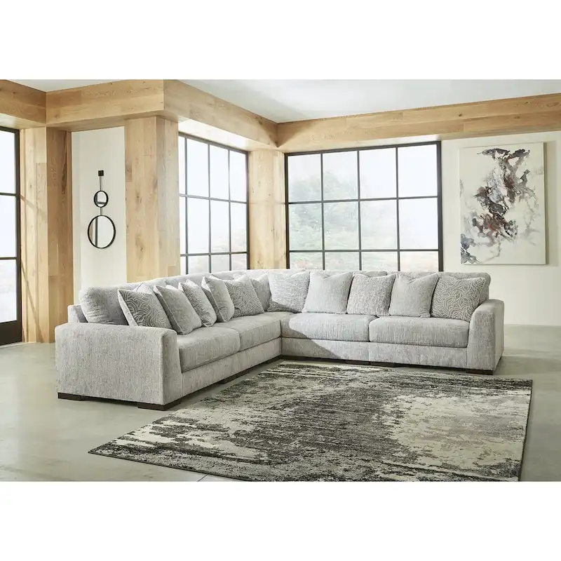 Signature Design by Ashley Regent Park Pewter 6-Piece Upholstery Package - 132 W x 132 D x 39 H