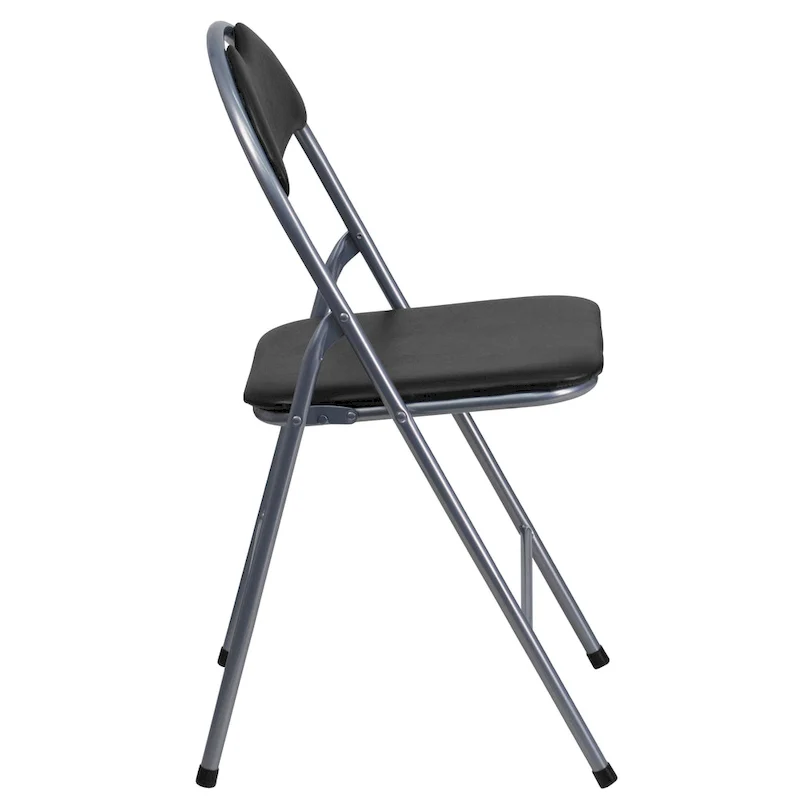 2 Pack 300 lb. Capacity Vinyl Metal Folding Chair with Carrying Handle