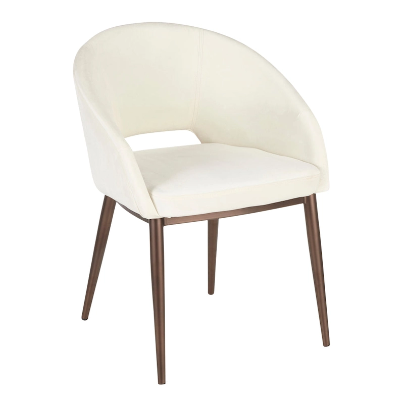 Carson Carrington Vika Upholstered Dining Chair with Copper Metal Legs