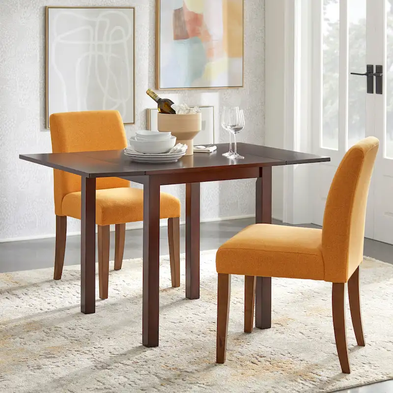 3-Piece Drop-Leaf Dining Table and Chair Set