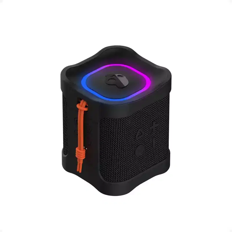 Skullcandy Terrain Mini 2 Wireless Bluetooth Speaker, IPX7 Water Resistant, 14H Battery, Multi-Link, LED Light Show, Portable, Black