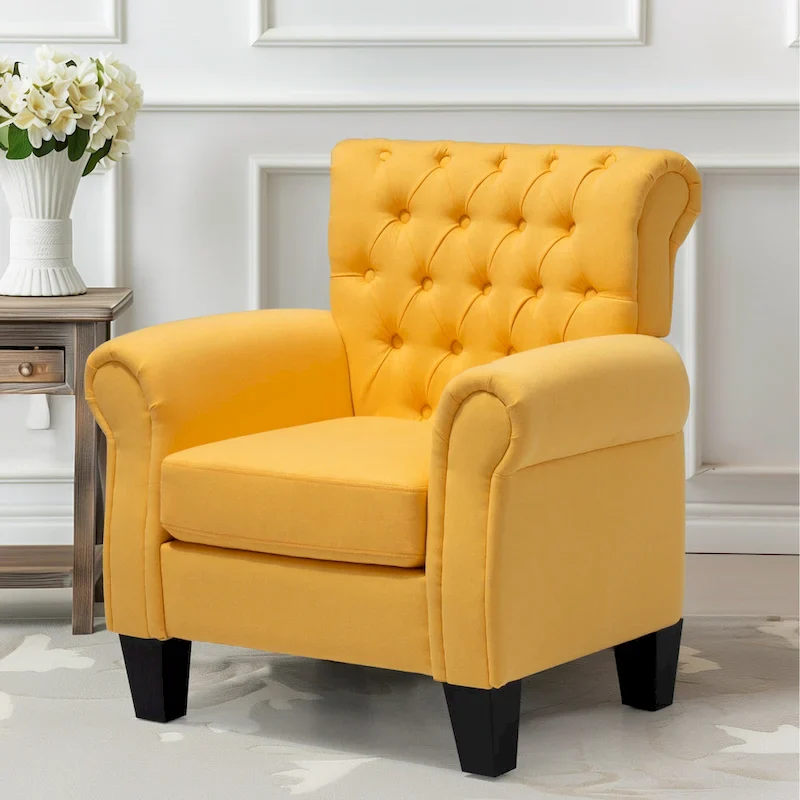 Accent Club Chair with Arms and Padded Seat