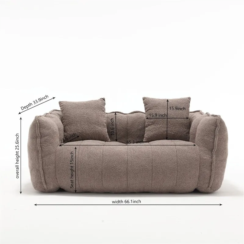 Modern Chenille Recliner Sofa with High Resilience Foam