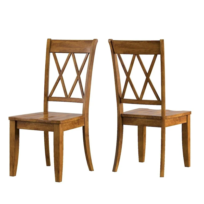 Eleanor X Back Wood Dining Chair (Set of 2) by