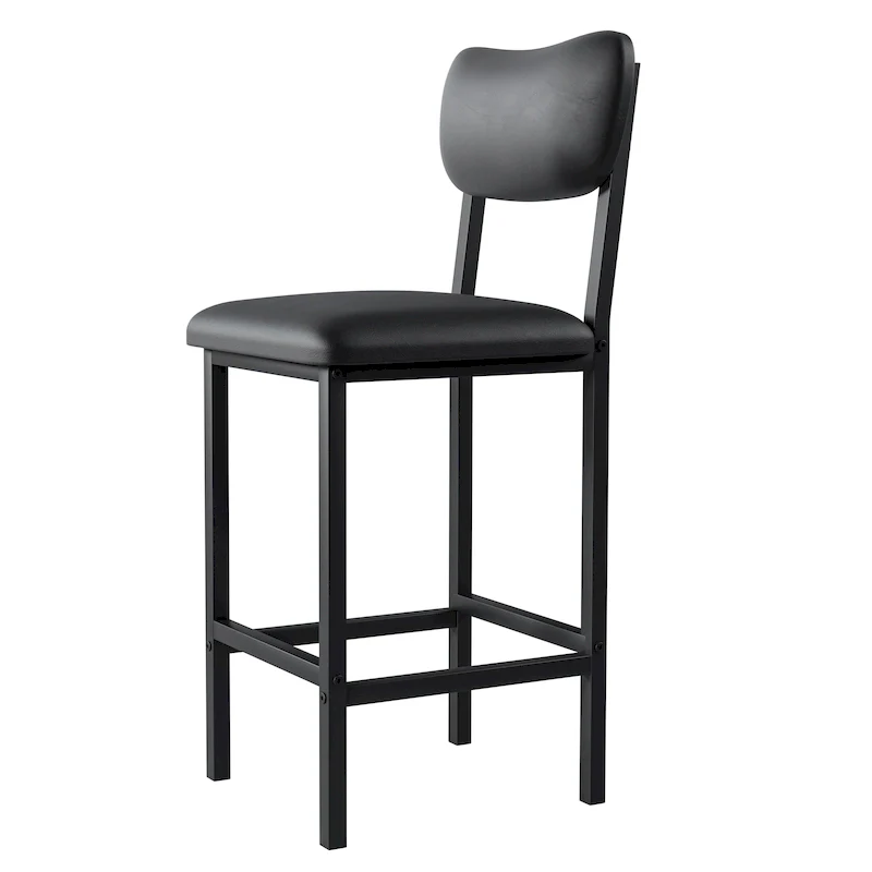 White Marble-Top Bar Table Set with 2 Stools, 2-Person