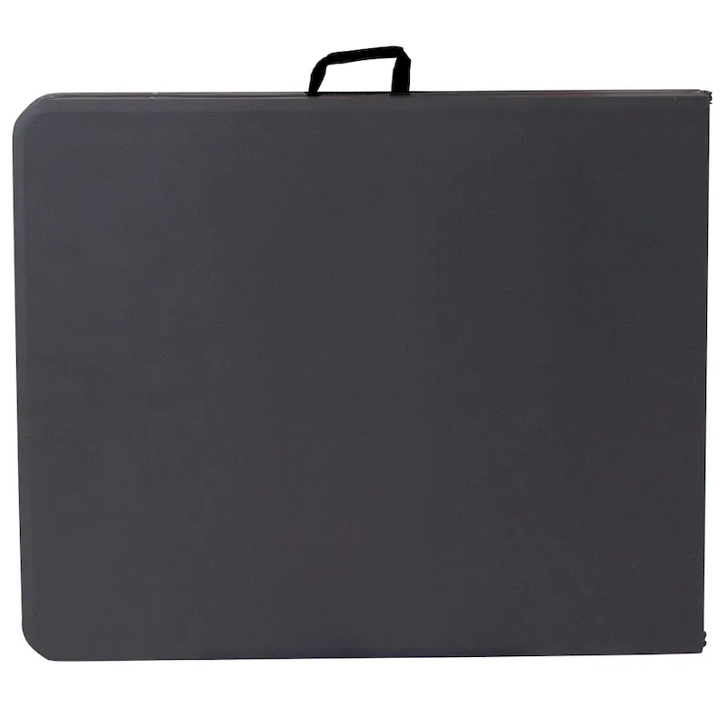 30W x 72L Bi-Fold Plastic Banquet and Event Folding Table with Carrying Handle - 72D x 30W x 29H