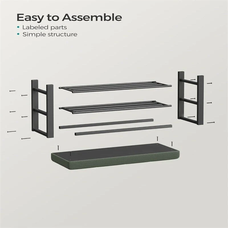 Entryway Bench with Cushion - 12.2 D x 31.9 W x 19.3 H