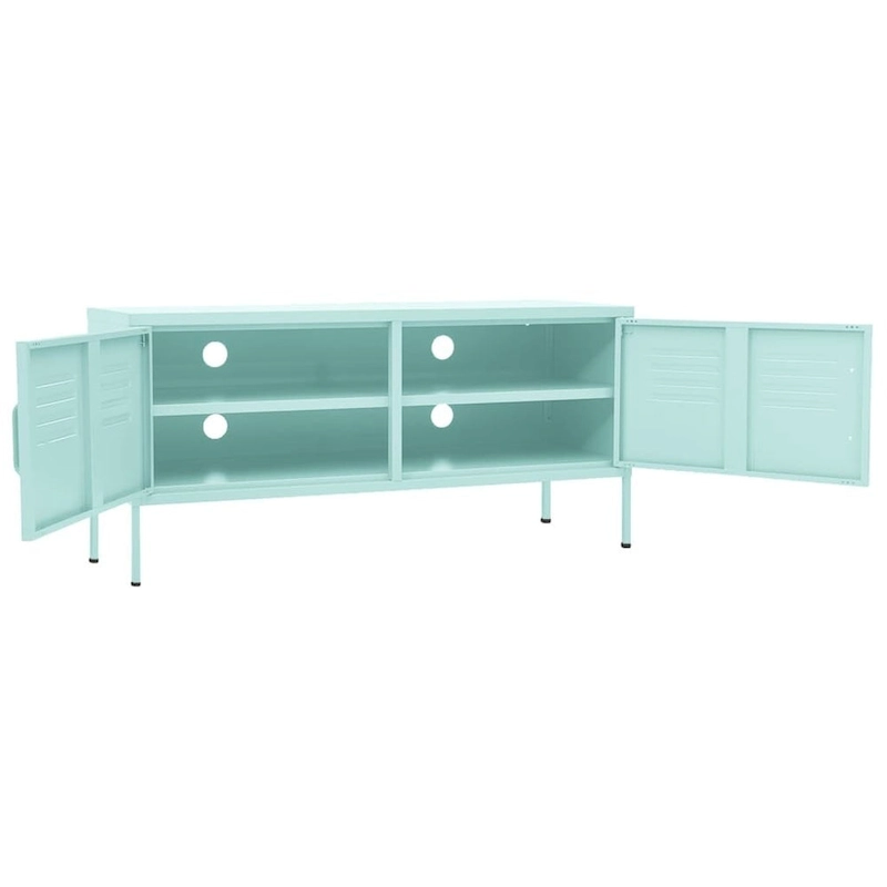 vidaXL TV Stand TV Unit Sideboard Home TV Console Media Unit Cupboard Steel - 41.3 x 13.8 x 19.7