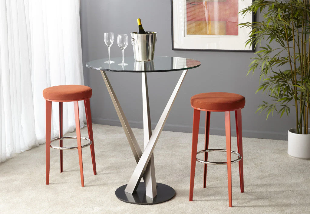 Gus Round Backless Stool in Counter or Bar Height
