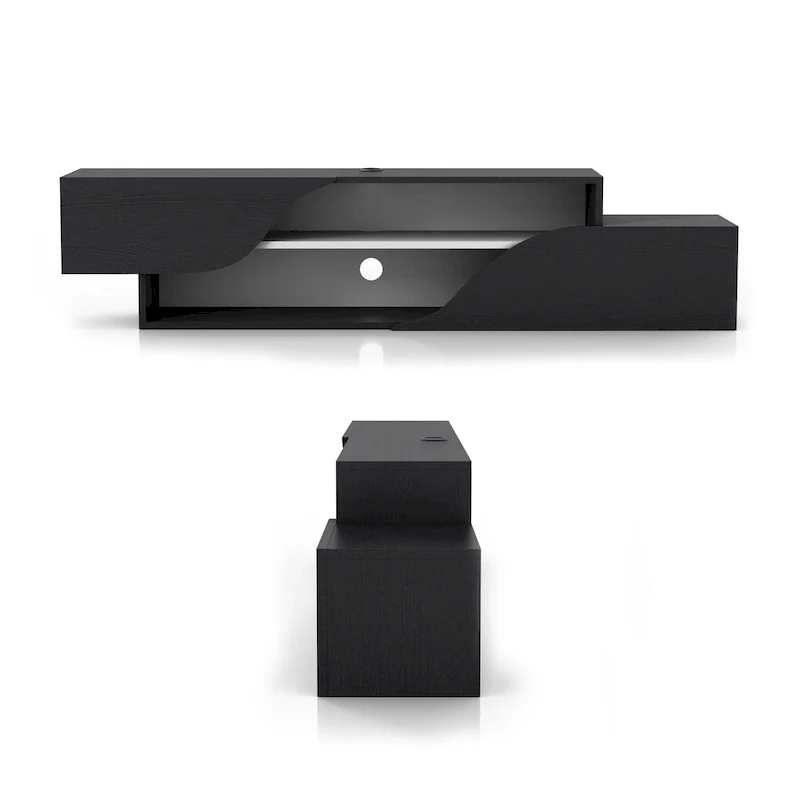 DH BASIC Transitional 59-inch 2-Shelf Floating TV Stand by Denhour