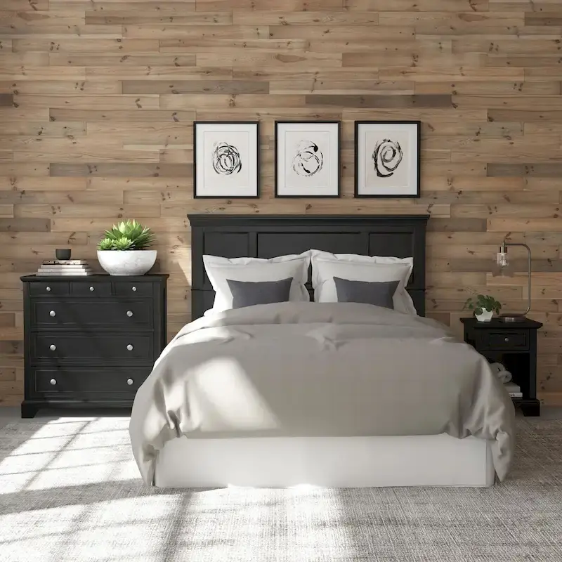 Bedford 3-Piece Queen/Full Headboard Night Stand and Chest Set by Homestyles