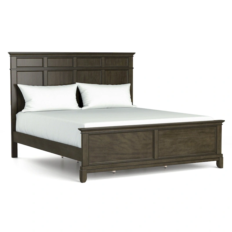 Furniture of America Evva Traditional Grey Wood 6-Piece Panel Bedroom Set