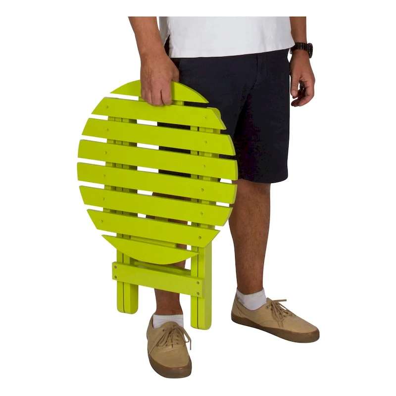 Remedy 19 Assembled Cedar Wood Round Collapsible Folding Table