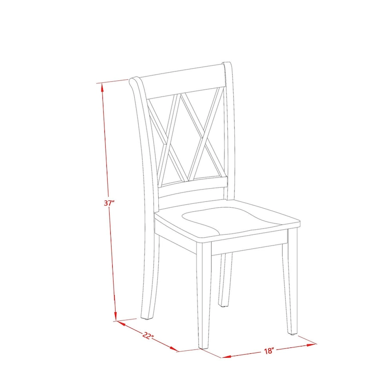 East West Furniture Dining Room Table Set Consist of a Rectangle Kitchen Table and Dining Chairs, Black (Pieces Option)