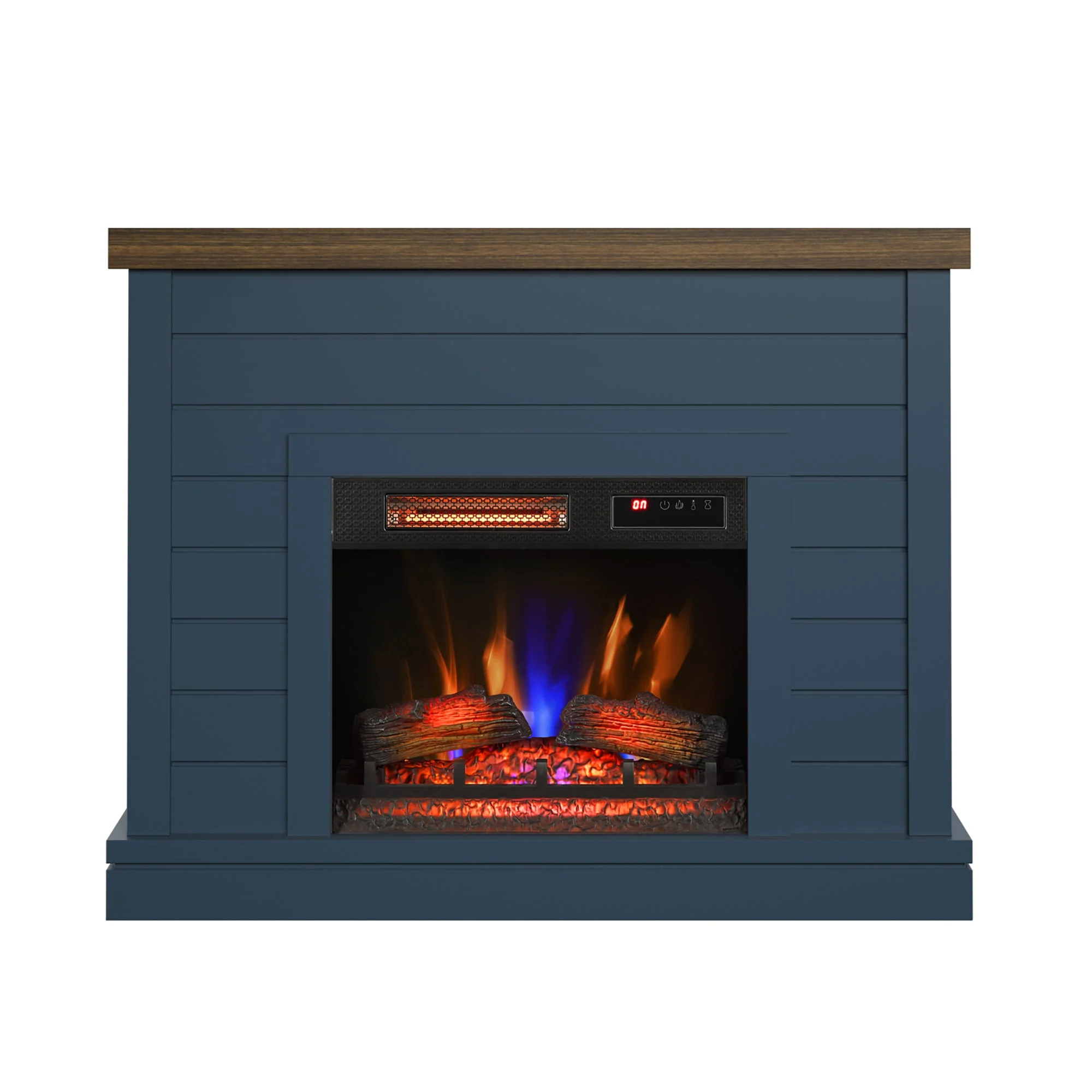 duraflame? Farmhouse Shiplap Electric Fireplace Wall Mantel