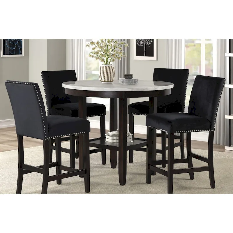 5-Piece Round Counter Height Dining Set