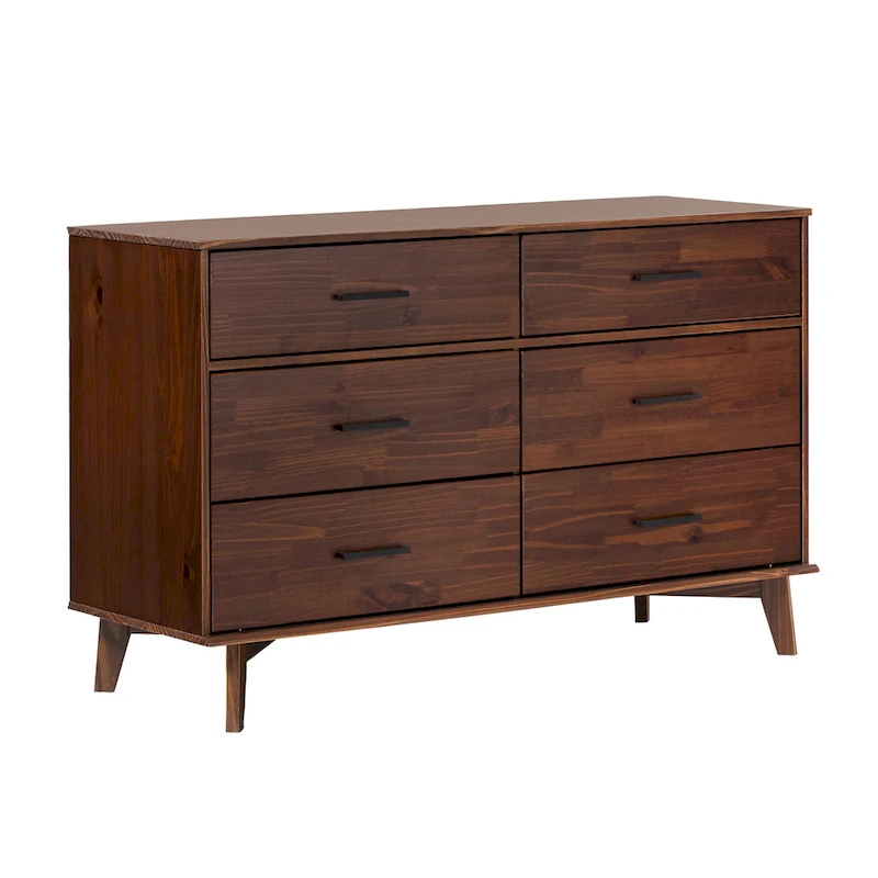 Middlebrook Modern Solid Wood 6-Drawer Dresser with Metal Handles