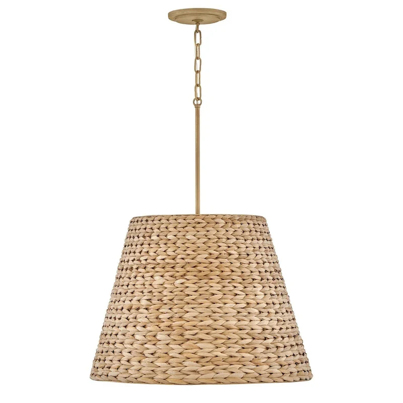 Hinkley Lighting 43224 Seabrook 24  Wide Pendant with Woven Seagrass