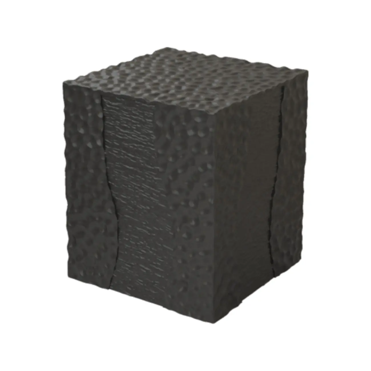 Modern White Square Block End Table for Living Room Decor