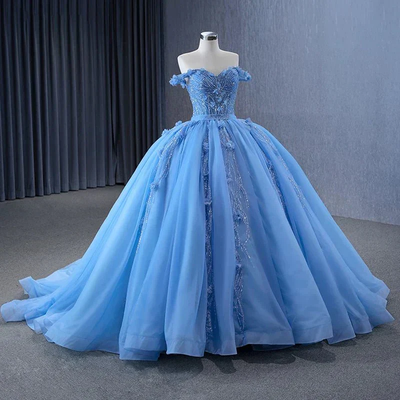 Quinceanera Dress Sequins Ball Gown Sweetheart Lace Up Appliques