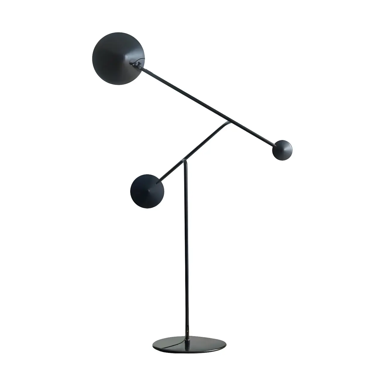 Unique LED Black Floor Lamp with Balance Arm for Living Room