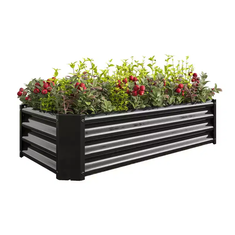 MAYEERTY Raised Garden Bed Kit, Durable Anti-Rust Metal Planter Bed for Vegetables, Flowers & Herbs in Backyard/Patio