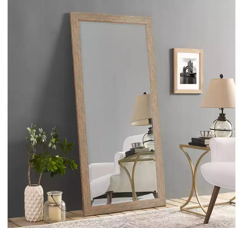 Home Imports Emporium Rustic Farmhouse Full Length Mirror 64x21  Wood Frame Standing Floor Mirror for Bedroom, Living Room or Entryway
