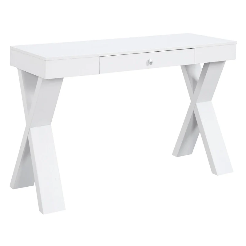 1 Drawer Desk with Crisscross Legs