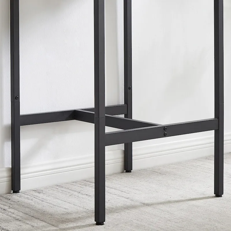 Industrial Bar Table with 2 Stools - Rustic Brown/Grey