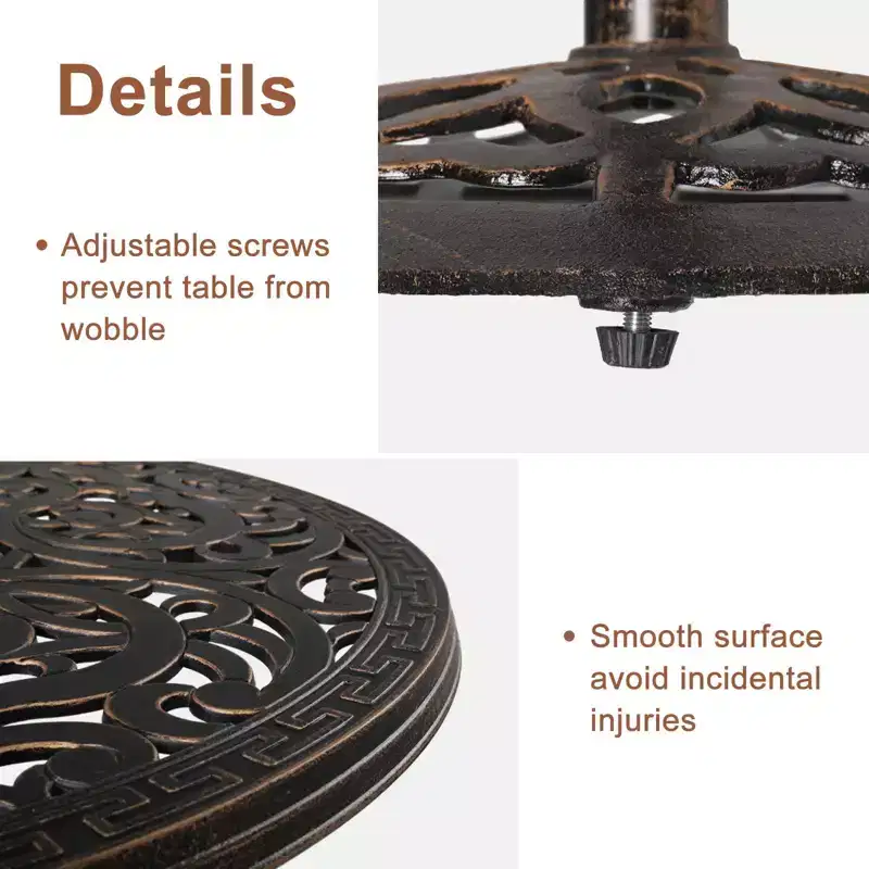 Karl Home | 40-Inch Metal Patio Bar Table