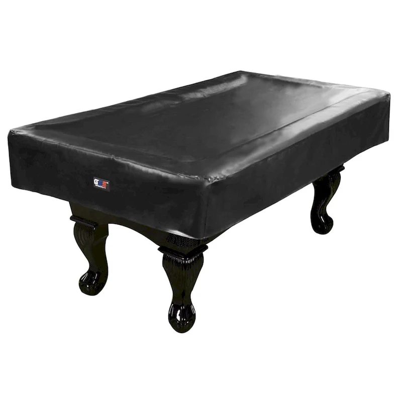 7ft/8ft/9ft Heavy Duty PU Leatherette Billiard Pool Table Cover - Black