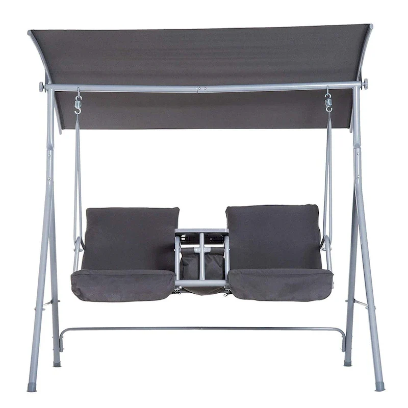 Jamna Water-resistant Patio Swing with Center Pivot Table by Havenside Home