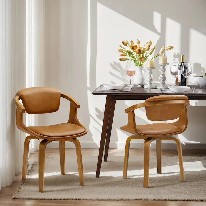 Mid-century Modern Swivel Dining Chair (Set of 2)
