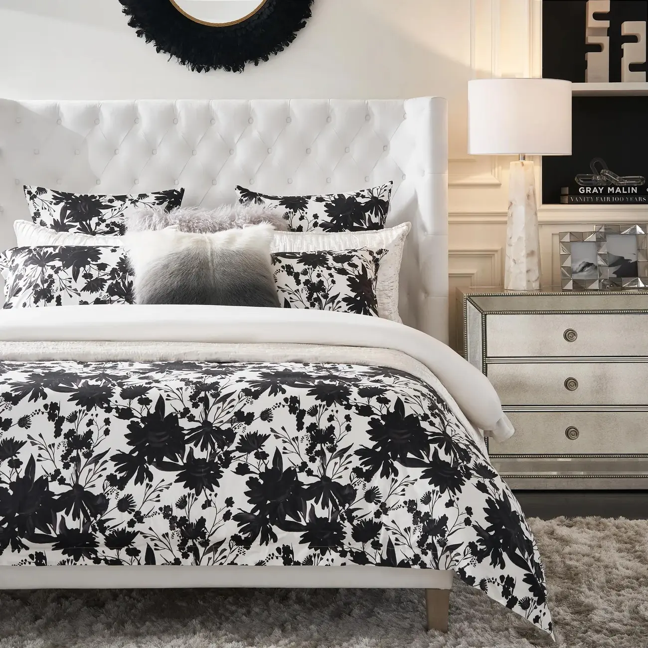 Modern Marble Alabaster Table Lamp with Linen Shade