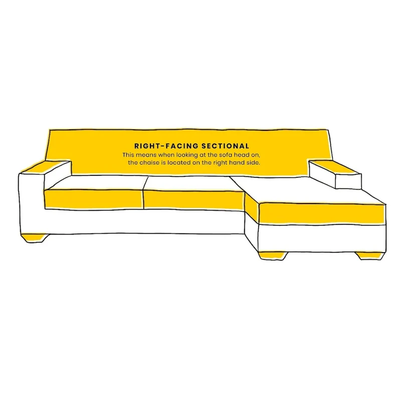 104.5 Fabric right-side sectional sofa