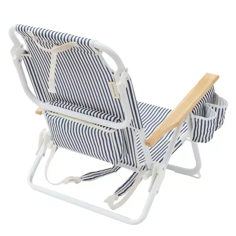 Sunnylife Luxe Beach Chair - The Resort Coastal Blue-Fabric Lounger, Cooler Bag