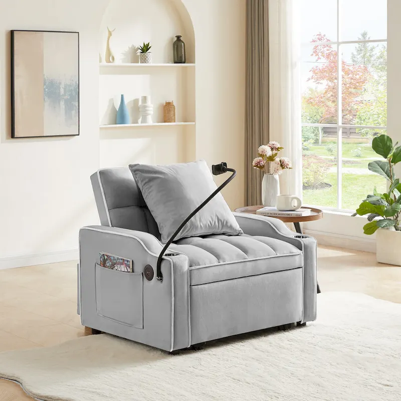 Convertible Sleeper Chair Sofa Bed Adjustable