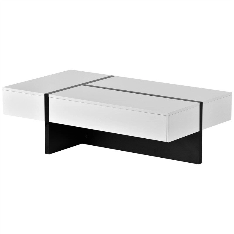 45.2 Modern High Gloss Surface Coffee Table By Aoolive