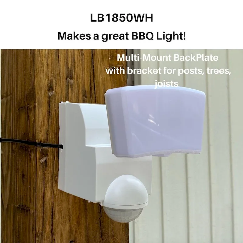 IQ America 500 Lumen Battery Operated LED Motion Security Flood Light, Wall Eave Mount