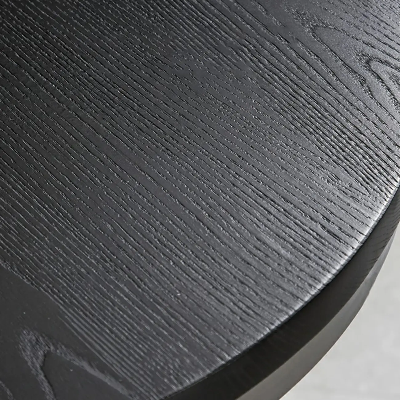 Industrial Black Wood Round Adjustable Height Bar Table