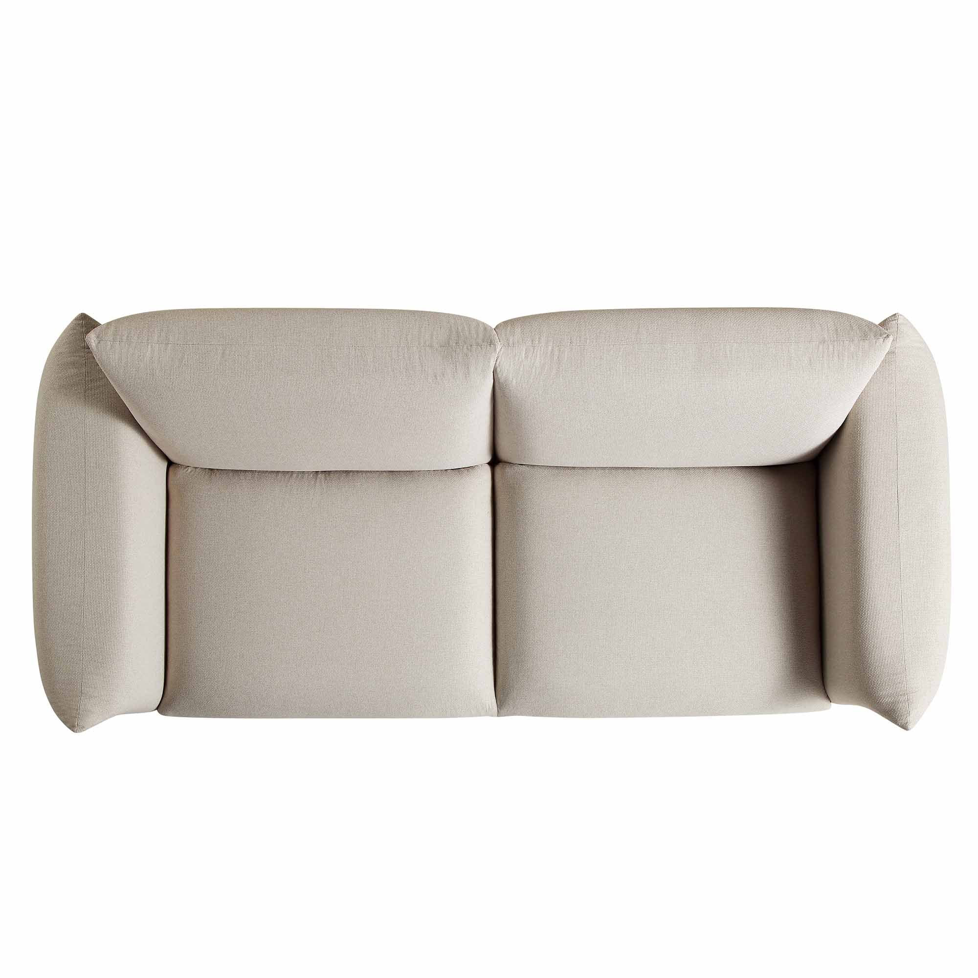 Three Seater Sofa, Beige Woven Fabric