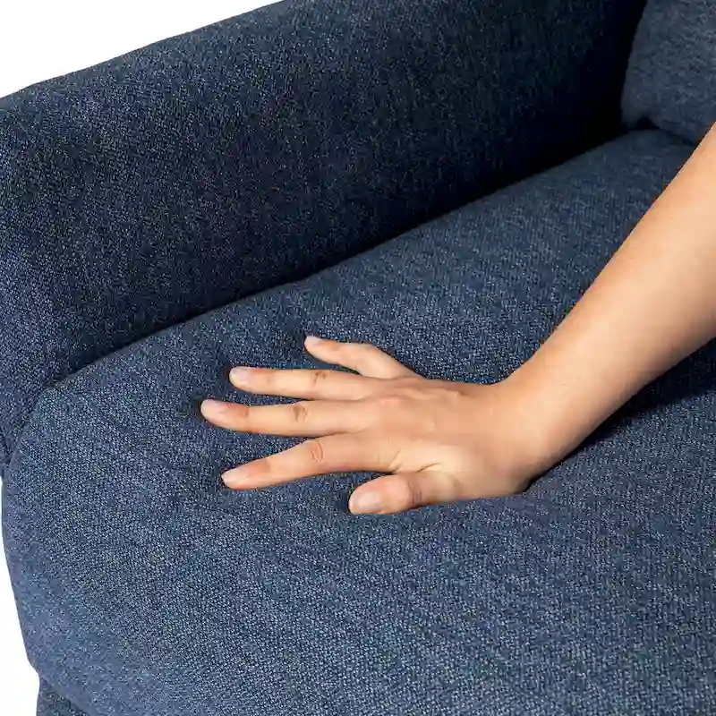 Glitzhome Set of 2 41H Fabric Push Back Recliners With Ergonomic Segmented Back