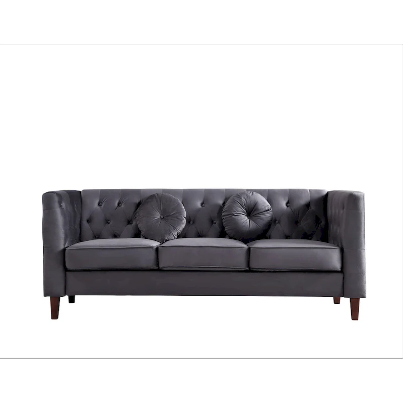 Classic Chesterfield Sofa - Tufted Upholstered Living Room Sofa