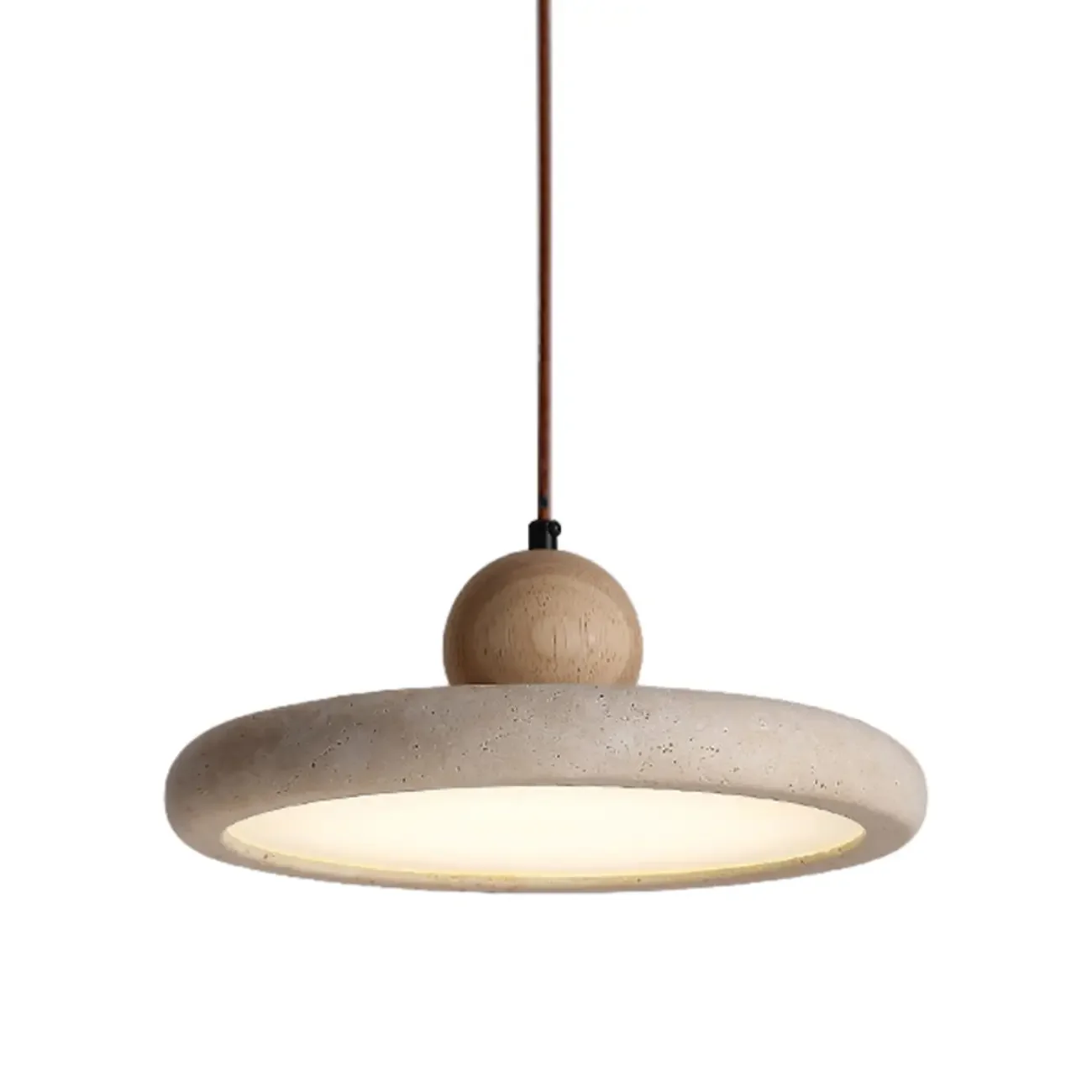 Modern Beige Stone Adjustable Pendant Light