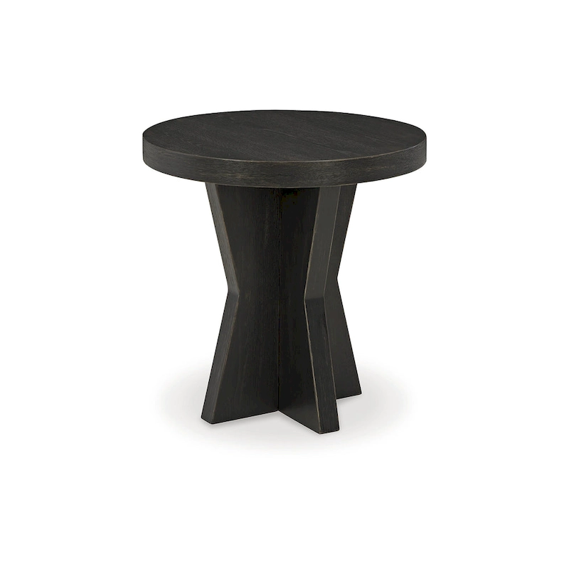 Signature Design by Ashley Galliden Black End Table - 24W x 24D x 24H