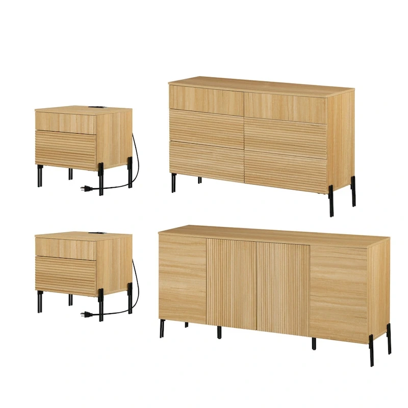WAMPAT 4-Piece Bedroom Furniture Set, 47
