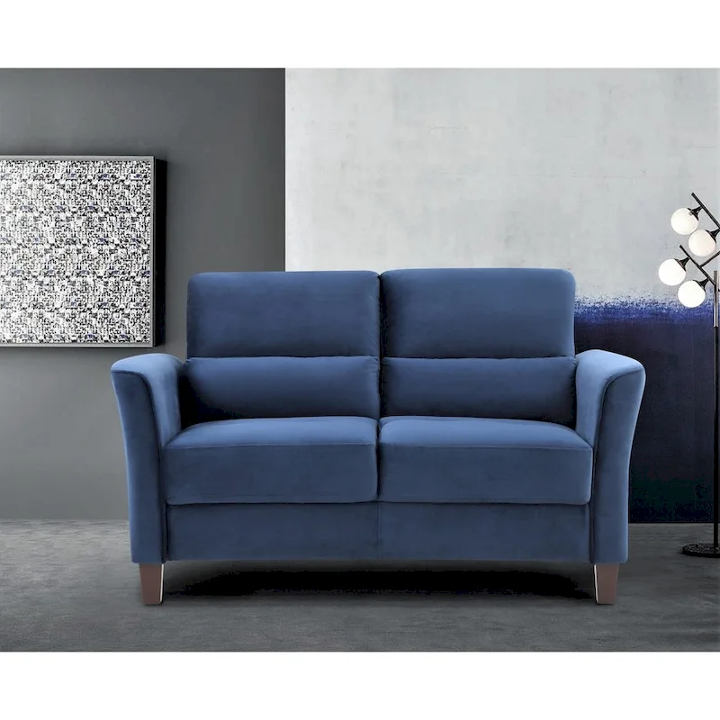 Chole Velvet Loveseat with Gently Curved Arms