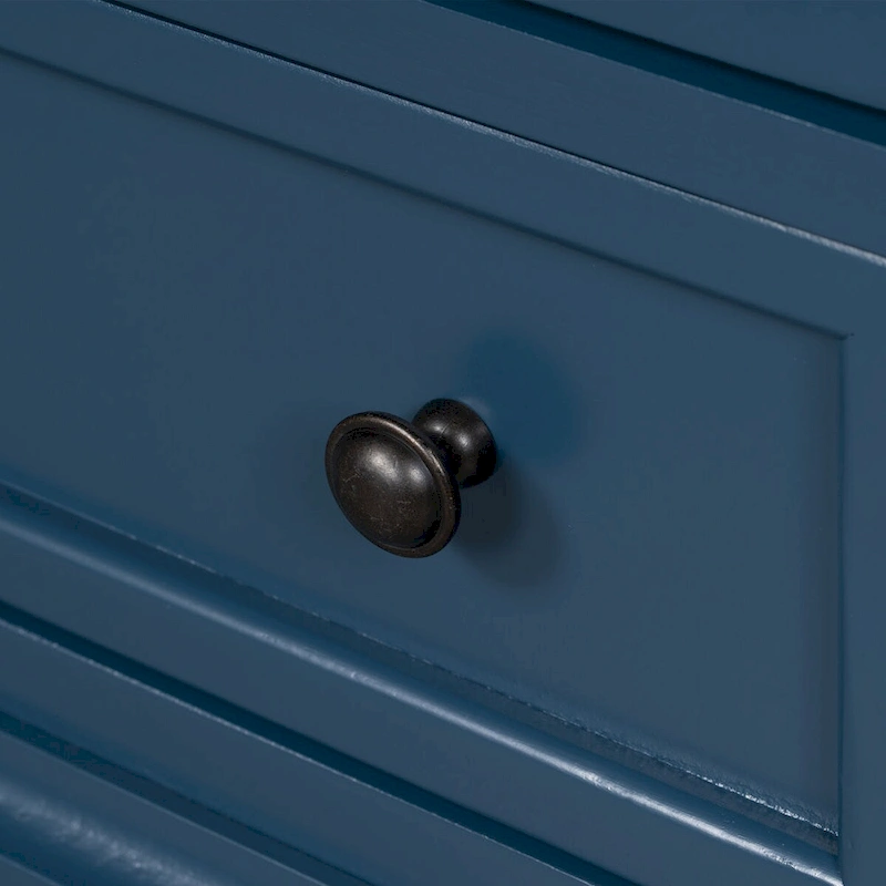 Solid Pine Wood End Table with Pull-out Tray and 3 Drawer, Easy Assembly